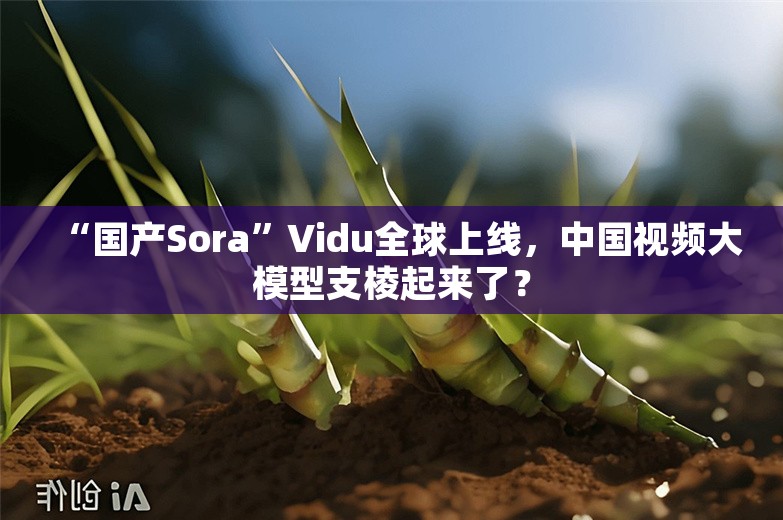 “国产Sora”Vidu全球上线，中国视频大模型支棱起来了？