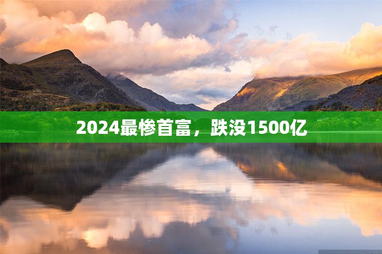 2024最惨首富，跌没1500亿