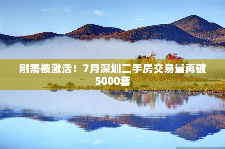 刚需被激活！7月深圳二手房交易量再破5000套