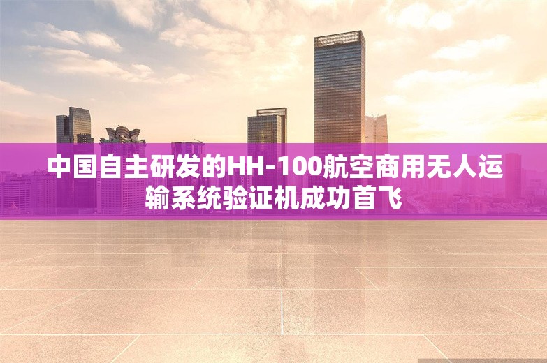 中国自主研发的HH-100航空商用无人运输系统验证机成功首飞