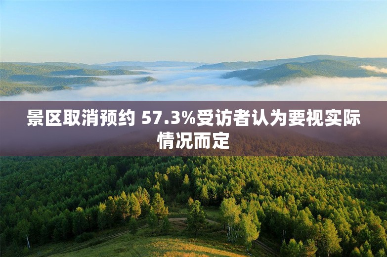 景区取消预约 57.3%受访者认为要视实际情况而定