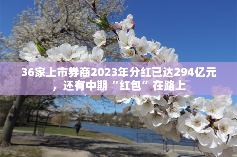 36家上市券商2023年分红已达294亿元，还有中期“红包”在路上