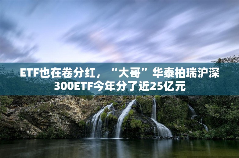 ETF也在卷分红，“大哥”华泰柏瑞沪深300ETF今年分了近25亿元