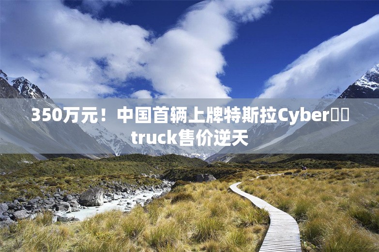 350万元！中国首辆上牌特斯拉Cyber​​truck售价逆天