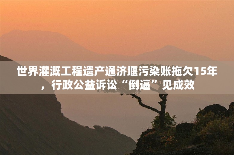 世界灌溉工程遗产通济堰污染账拖欠15年，行政公益诉讼“倒逼”见成效