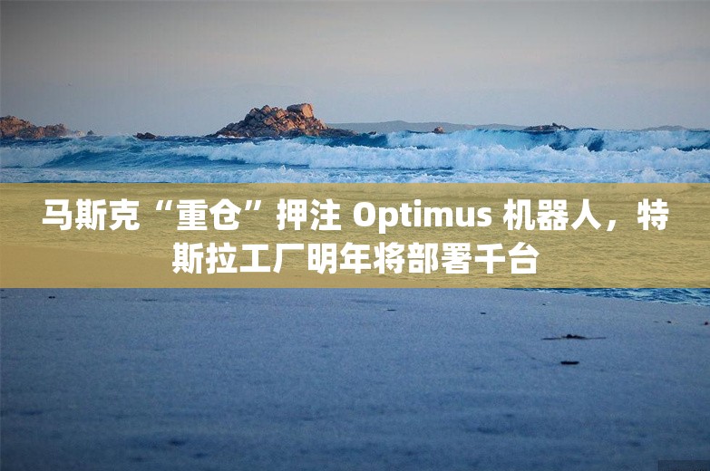 马斯克“重仓”押注 Optimus 机器人，特斯拉工厂明年将部署千台