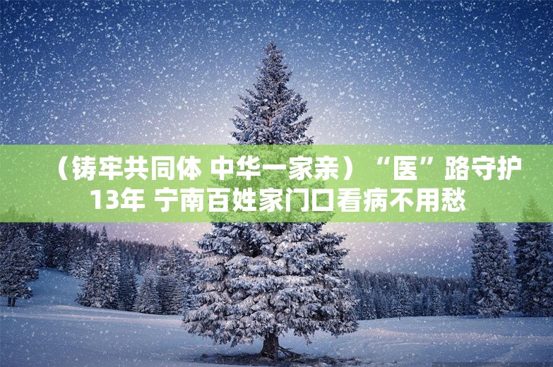 （铸牢共同体 中华一家亲）“医”路守护13年 宁南百姓家门口看病不用愁