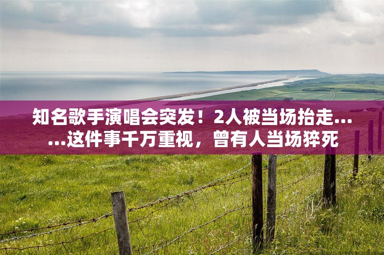 知名歌手演唱会突发！2人被当场抬走……这件事千万重视，曾有人当场猝死