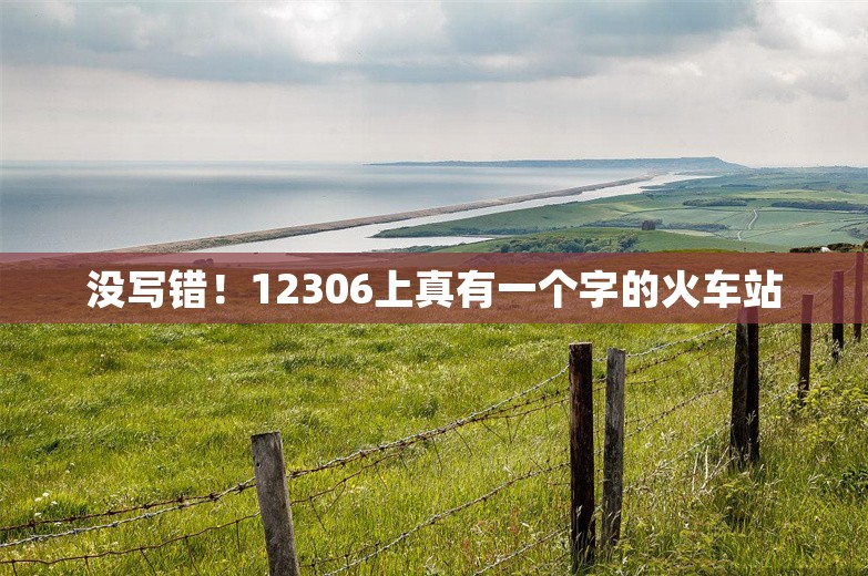 没写错！12306上真有一个字的火车站