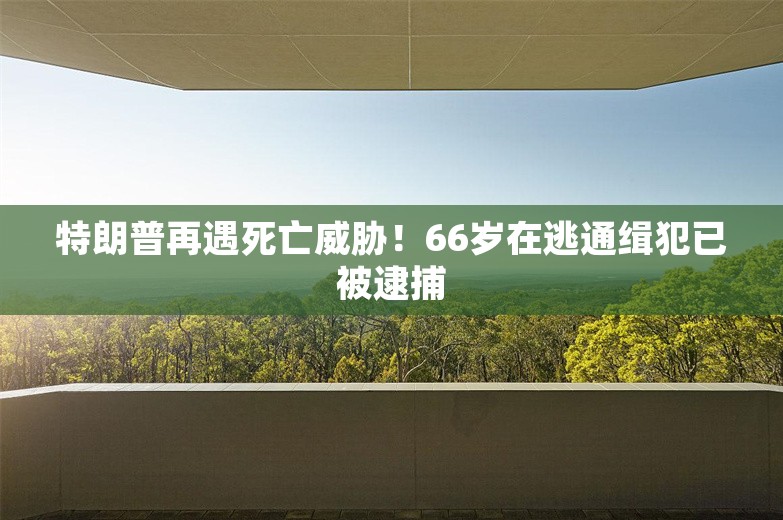 特朗普再遇死亡威胁！66岁在逃通缉犯已被逮捕