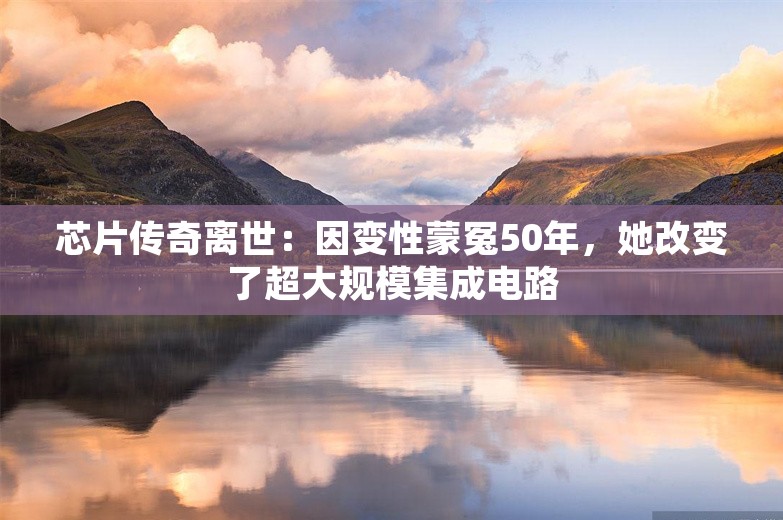 芯片传奇离世：因变性蒙冤50年，她改变了超大规模集成电路