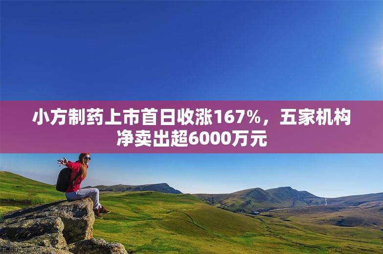 小方制药上市首日收涨167%，五家机构净卖出超6000万元