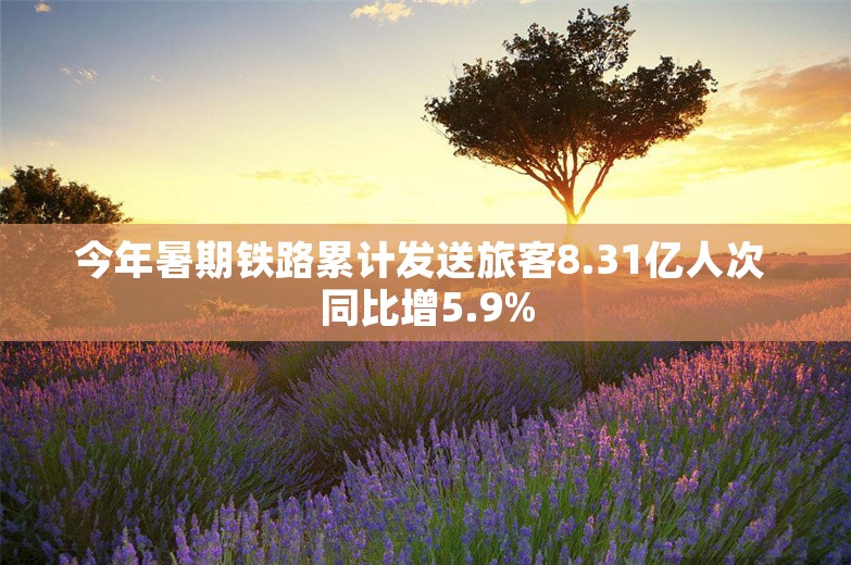 今年暑期铁路累计发送旅客8.31亿人次 同比增5.9%