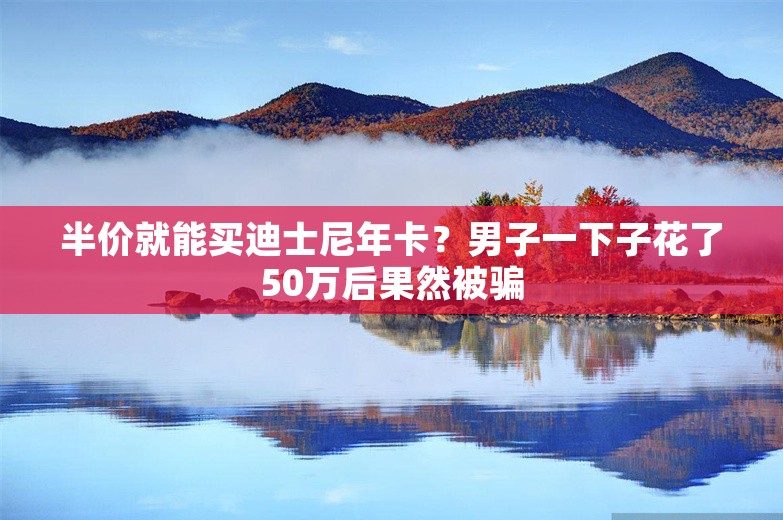 半价就能买迪士尼年卡？男子一下子花了50万后果然被骗