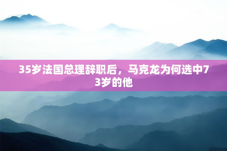 35岁法国总理辞职后，马克龙为何选中73岁的他