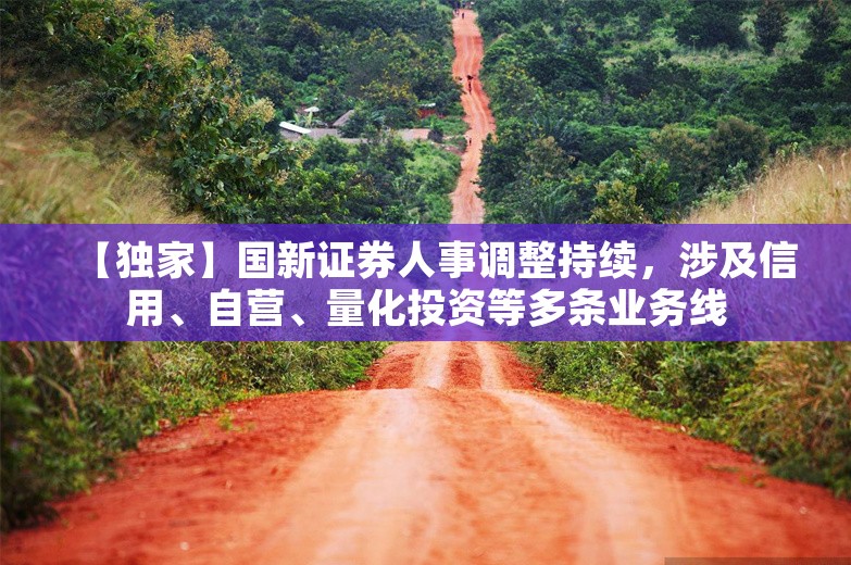 【独家】国新证券人事调整持续，涉及信用、自营、量化投资等多条业务线