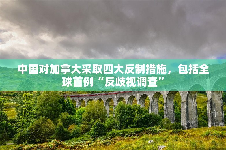 中国对加拿大采取四大反制措施，包括全球首例“反歧视调查”