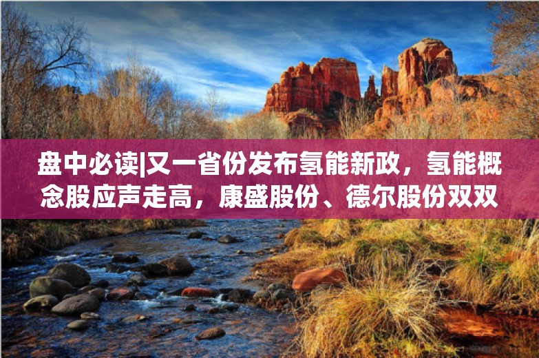 盘中必读|又一省份发布氢能新政，氢能概念股应声走高，康盛股份、德尔股份双双涨停