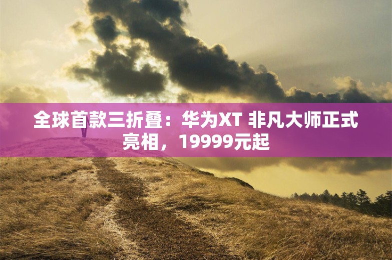 全球首款三折叠：华为XT 非凡大师正式亮相，19999元起