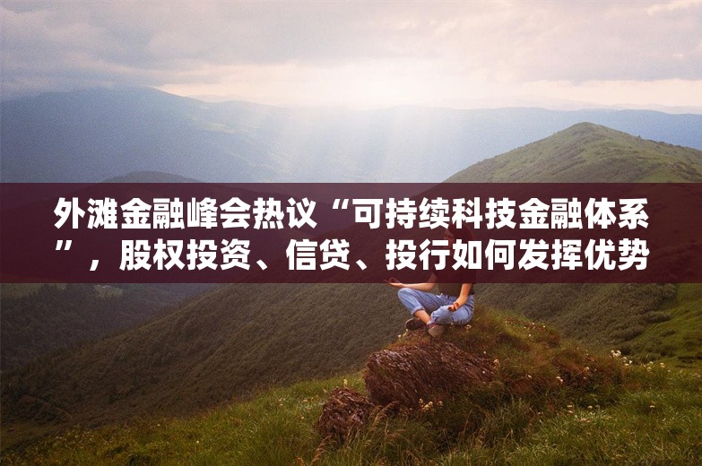 外滩金融峰会热议“可持续科技金融体系”，股权投资、信贷、投行如何发挥优势？