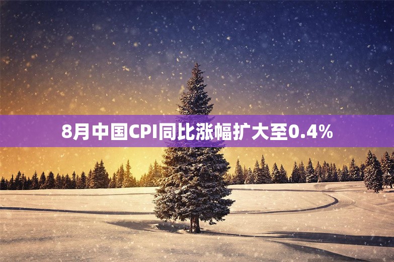 8月中国CPI同比涨幅扩大至0.4%