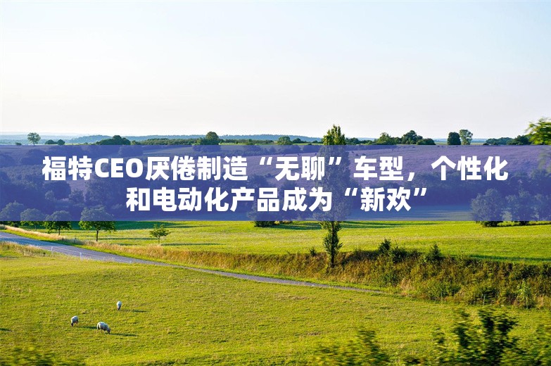 福特CEO厌倦制造“无聊”车型，个性化和电动化产品成为“新欢”