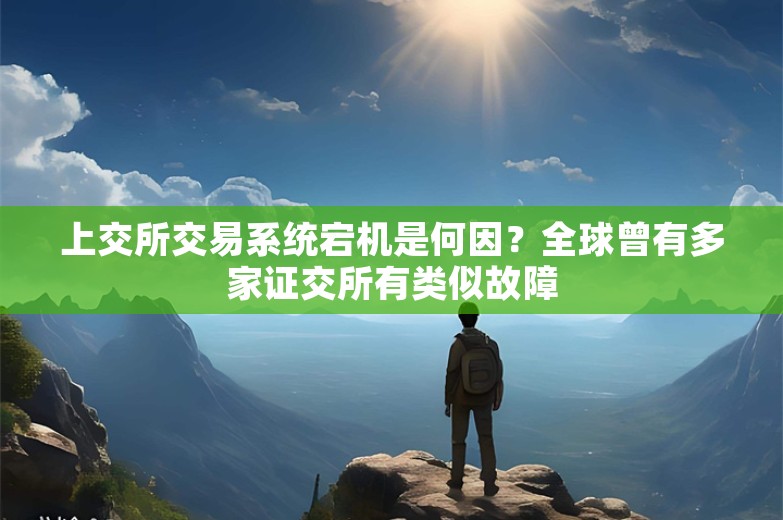 上交所交易系统宕机是何因？全球曾有多家证交所有类似故障