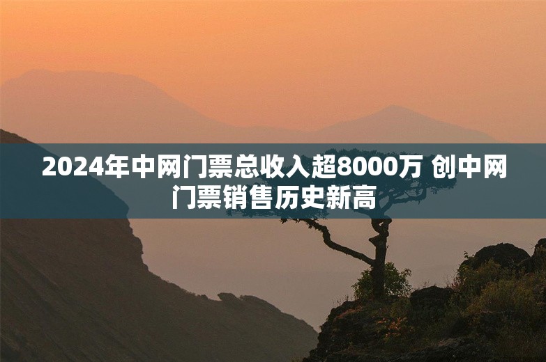 2024年中网门票总收入超8000万 创中网门票销售历史新高