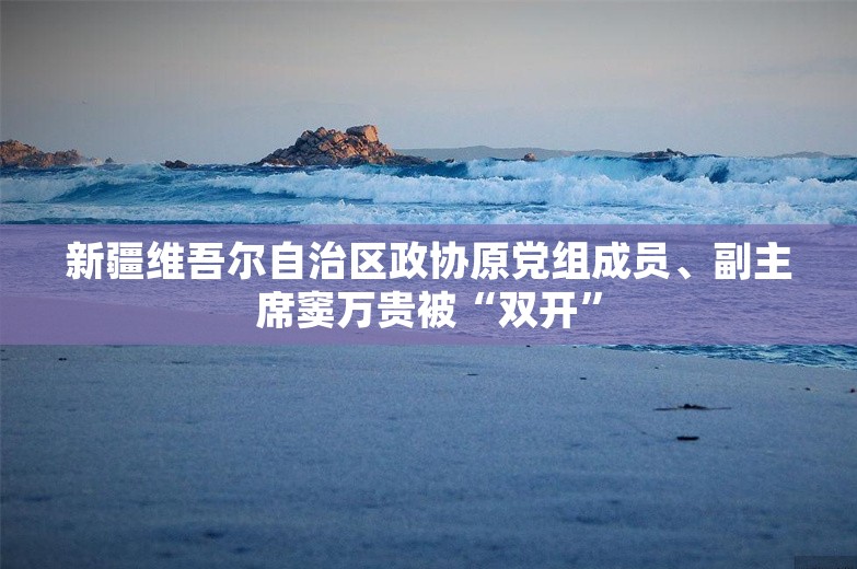 新疆维吾尔自治区政协原党组成员、副主席窦万贵被“双开”