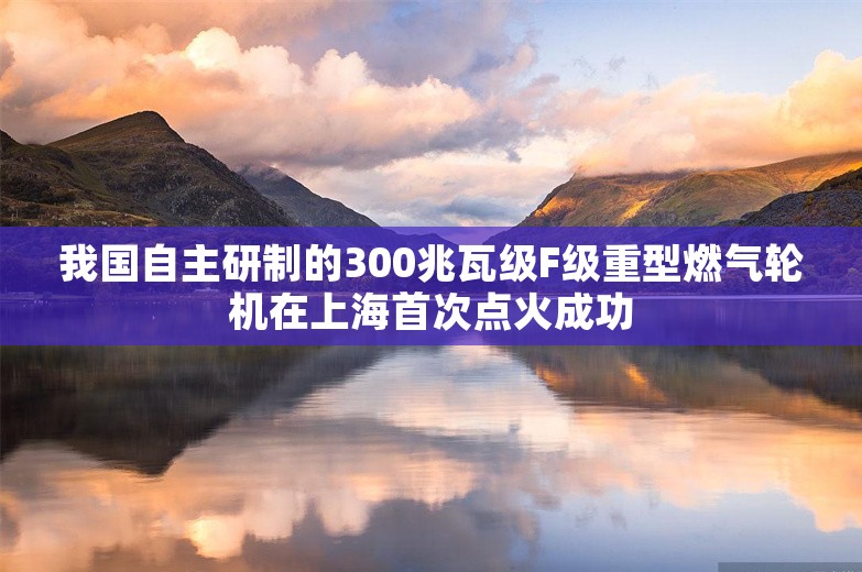 我国自主研制的300兆瓦级F级重型燃气轮机在上海首次点火成功