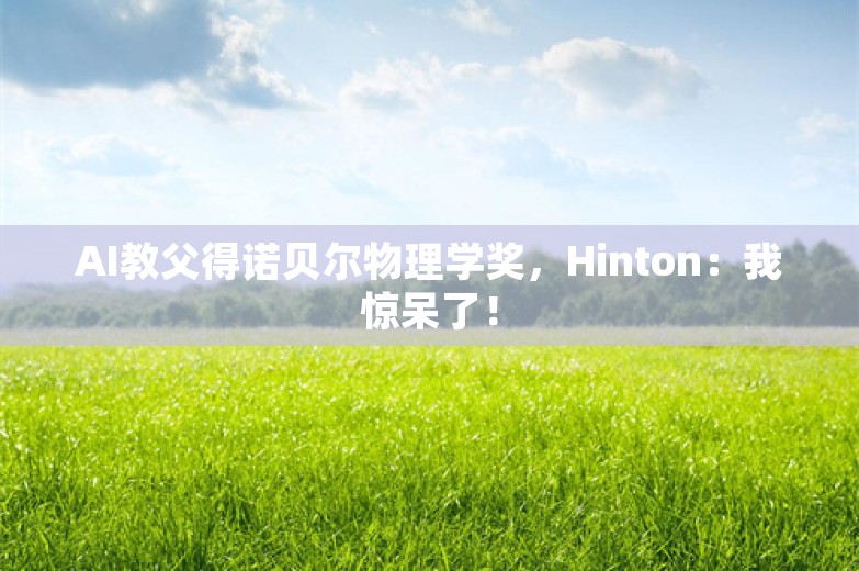 AI教父得诺贝尔物理学奖，Hinton：我惊呆了！