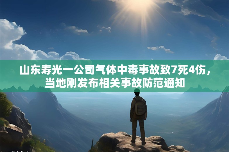 山东寿光一公司气体中毒事故致7死4伤，当地刚发布相关事故防范通知