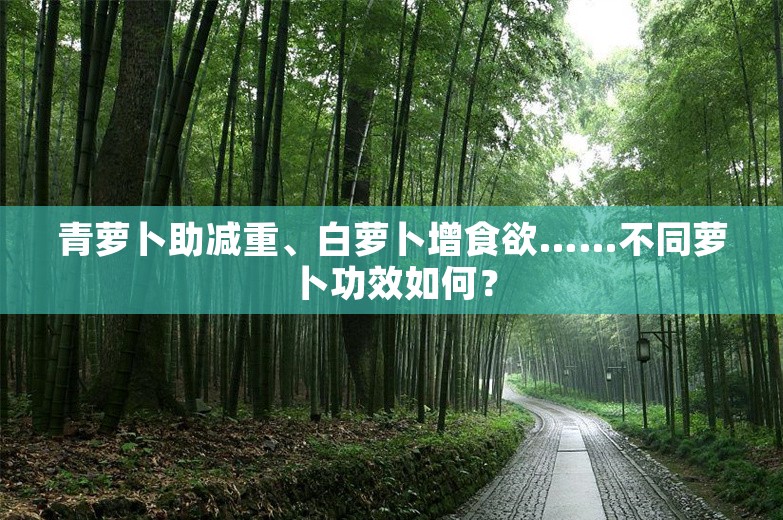 青萝卜助减重、白萝卜增食欲……不同萝卜功效如何？