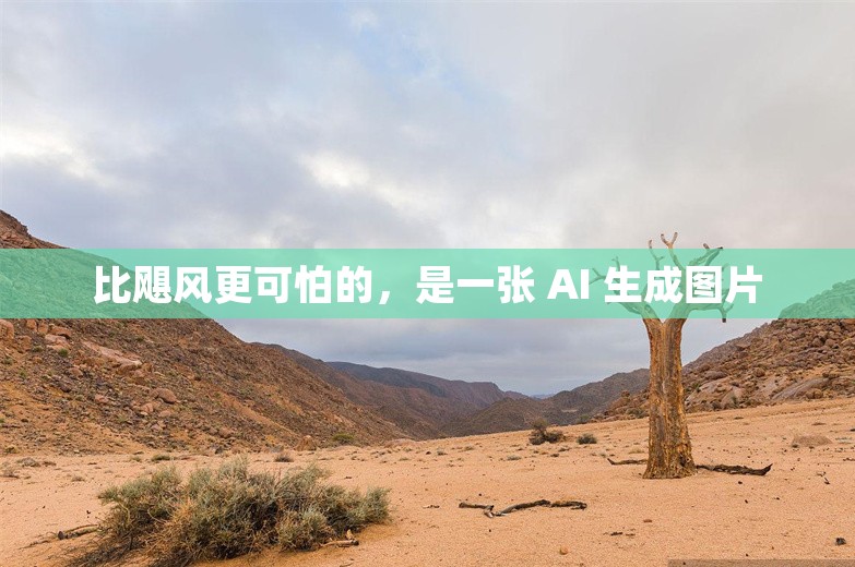 比飓风更可怕的，是一张 AI 生成图片