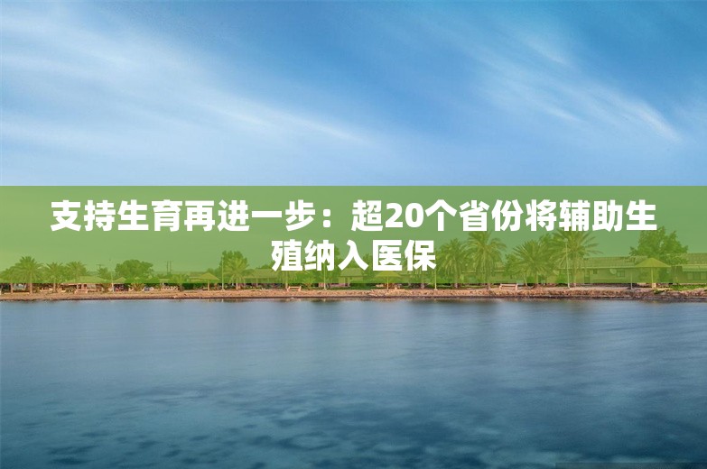 支持生育再进一步：超20个省份将辅助生殖纳入医保