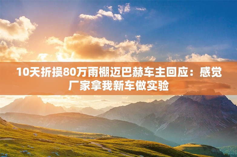 10天折损80万雨棚迈巴赫车主回应：感觉厂家拿我新车做实验