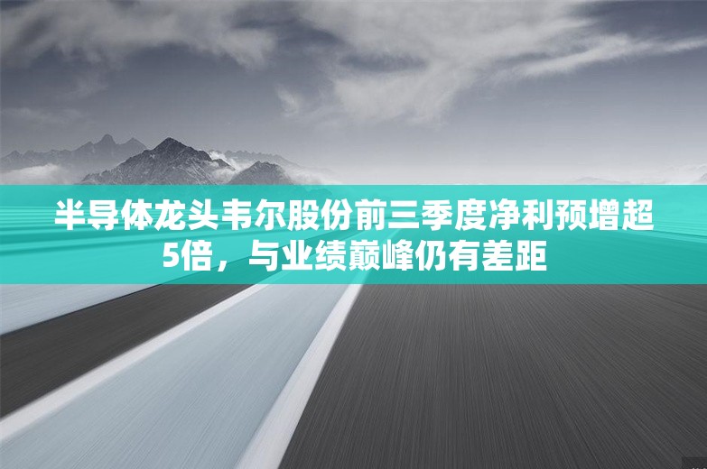 半导体龙头韦尔股份前三季度净利预增超5倍，与业绩巅峰仍有差距