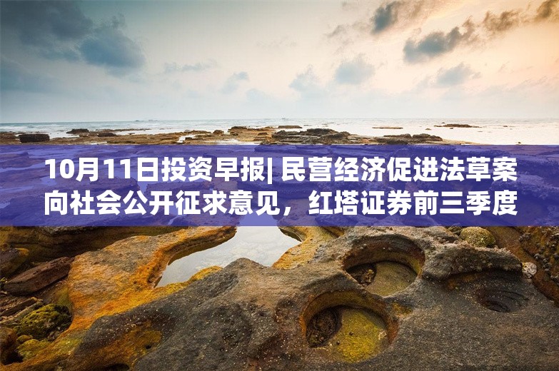 10月11日投资早报| 民营经济促进法草案向社会公开征求意见，红塔证券前三季度净利润同比预增203.85%，今日一只新股上市