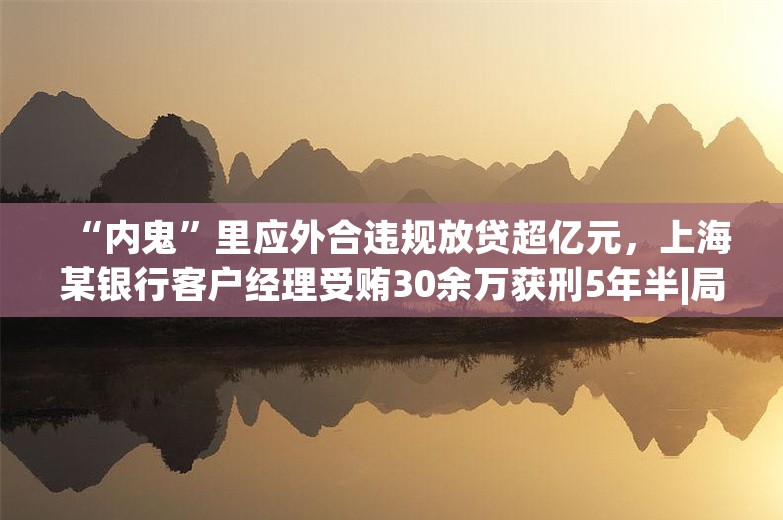 “内鬼”里应外合违规放贷超亿元，上海某银行客户经理受贿30余万获刑5年半|局外人