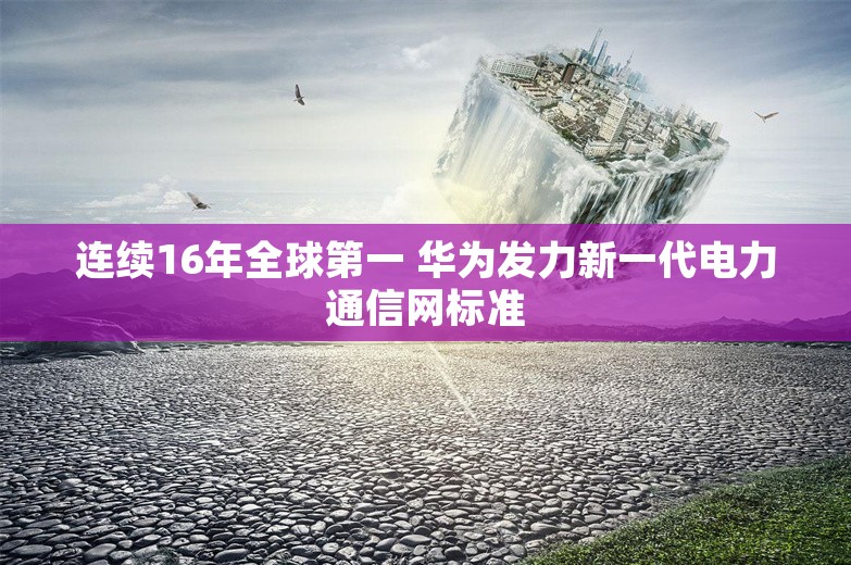 连续16年全球第一 华为发力新一代电力通信网标准