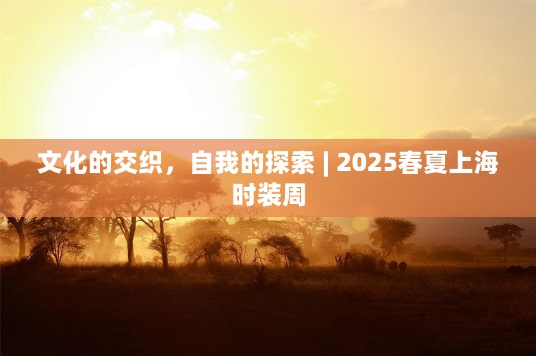 文化的交织，自我的探索 | 2025春夏上海时装周