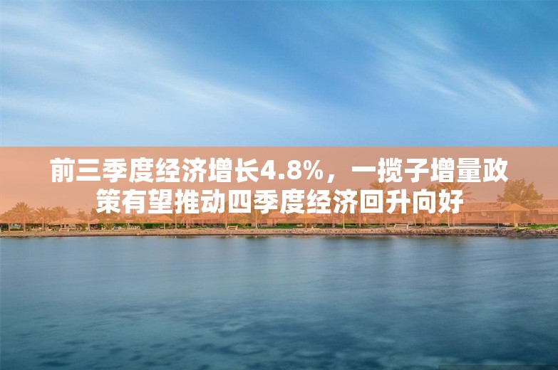 前三季度经济增长4.8%，一揽子增量政策有望推动四季度经济回升向好