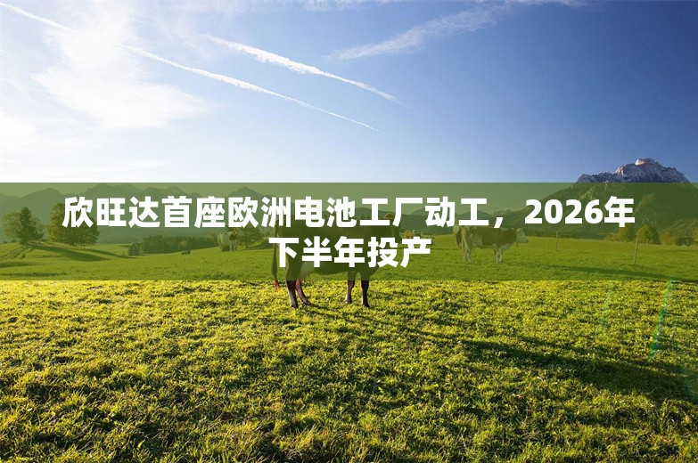 欣旺达首座欧洲电池工厂动工，2026年下半年投产