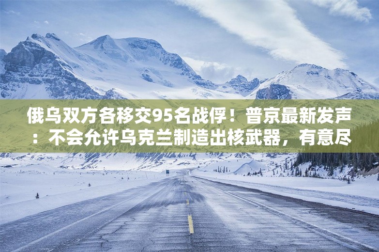 俄乌双方各移交95名战俘！普京最新发声：不会允许乌克兰制造出核武器，有意尽快结束冲突，条件是……