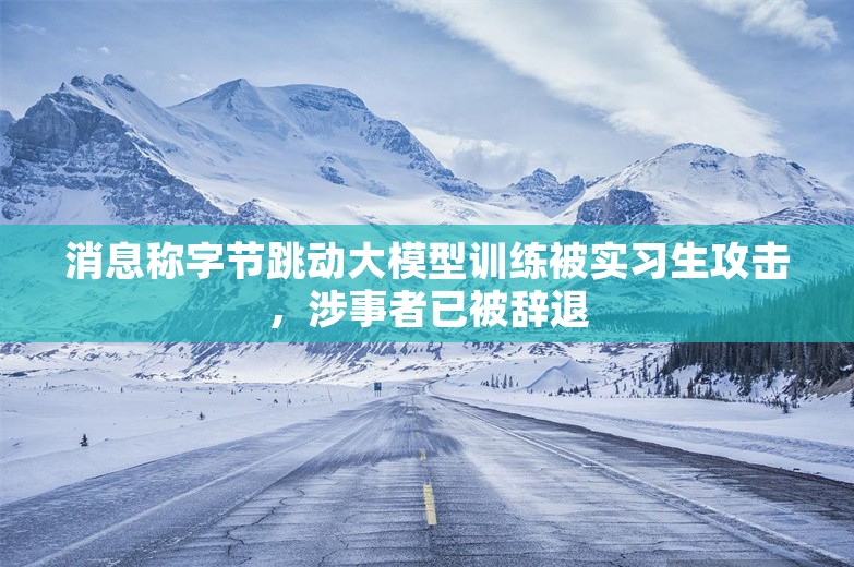 消息称字节跳动大模型训练被实习生攻击，涉事者已被辞退