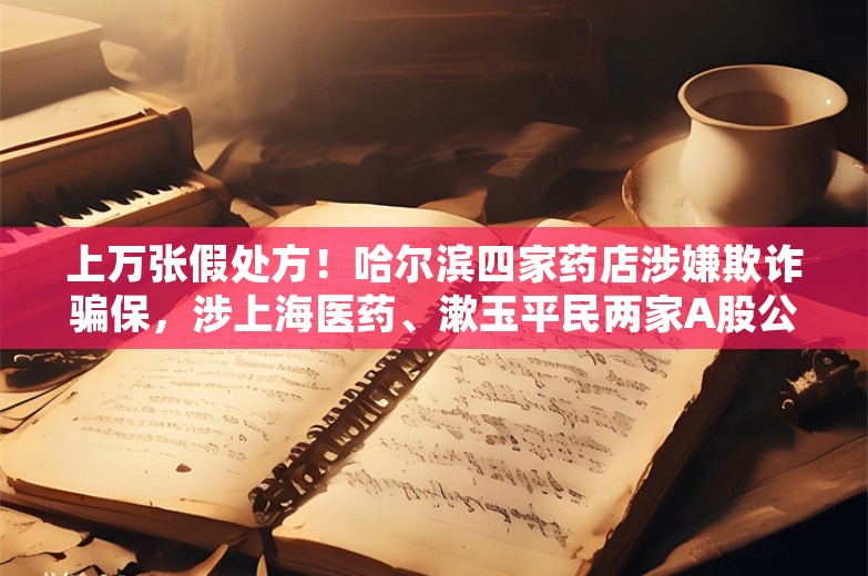 上万张假处方！哈尔滨四家药店涉嫌欺诈骗保，涉上海医药、漱玉平民两家A股公司