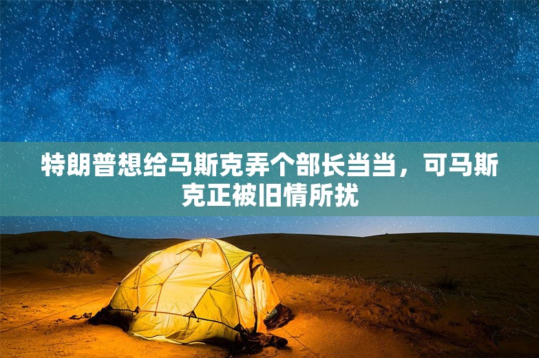 特朗普想给马斯克弄个部长当当，可马斯克正被旧情所扰