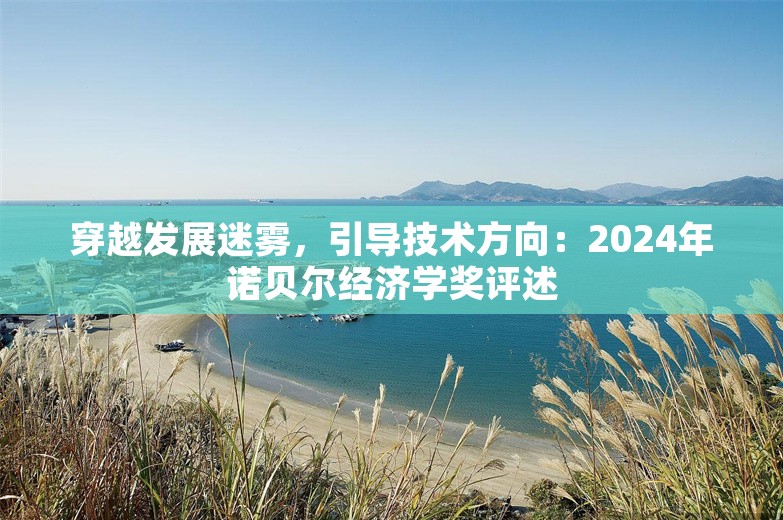 穿越发展迷雾，引导技术方向：2024年诺贝尔经济学奖评述