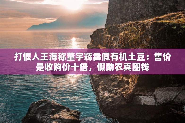 打假人王海称董宇辉卖假有机土豆：售价是收购价十倍，假助农真圈钱