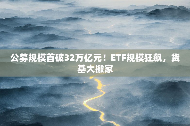 公募规模首破32万亿元！ETF规模狂飙，货基大搬家